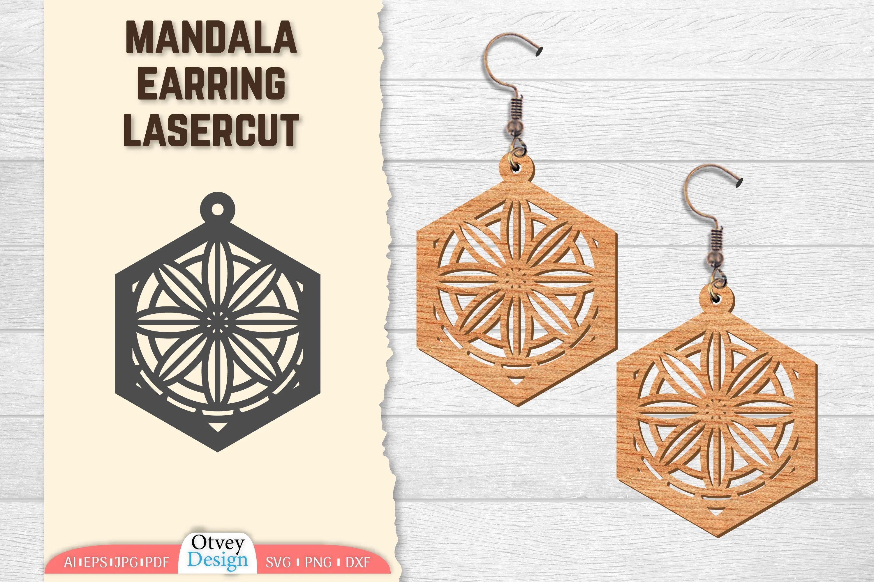 Earring Mandala Lasercut SVG Bundle 51 - CraftNest - Digital Crafting and Art