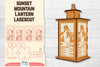 Sunset Mountain Lamp Lasercut SVG Bundle