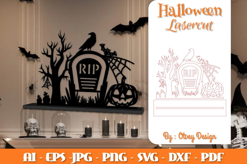 Halloween Decorations Lasercut SVG Bundle - CraftNest - Digital Crafting and Art
