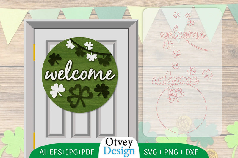 St. Patrick's Day Door Hanger SVG Bundle 5 - CraftNest - Digital Crafting and Art