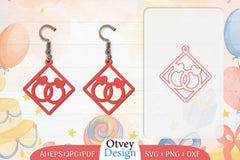 Birthday Earrings Lasercut SVG Bundle 12 - CraftNest - Digital Crafting and Art