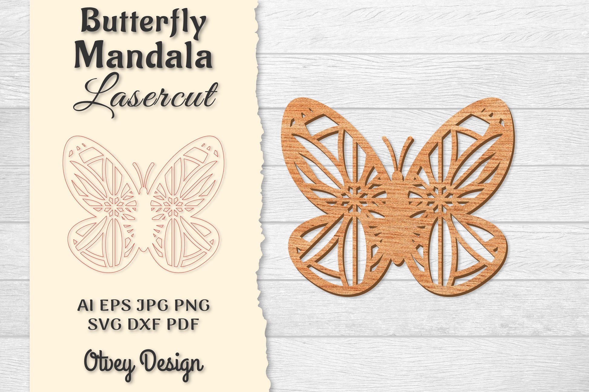 Butterfly Mandala Lasercut SVG Bundle 4 - CraftNest - Digital Crafting and Art