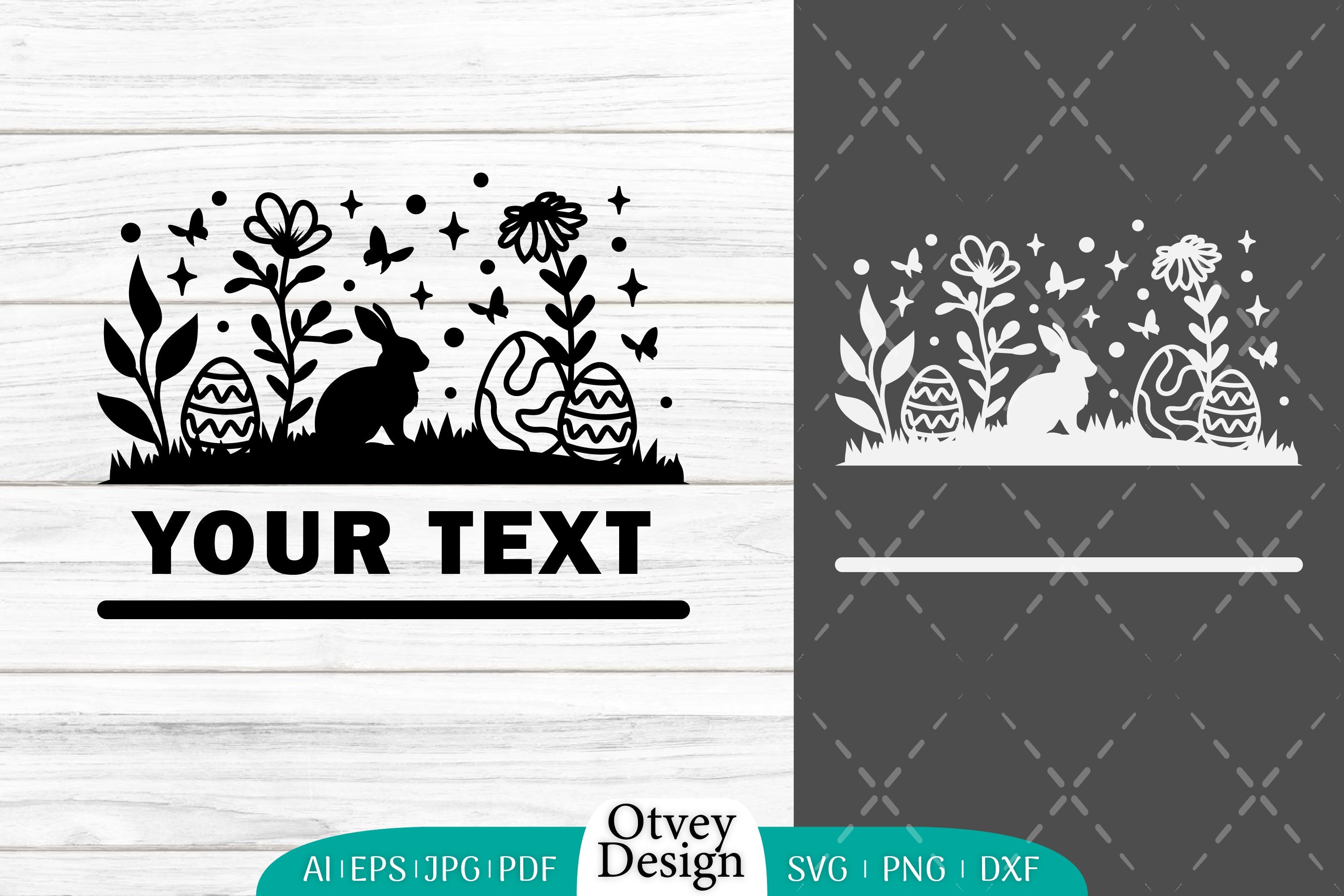 Easter Bunny Garden Scene SVG Bundle 12 - CraftNest - Digital Crafting and Art