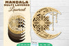 Mandala Moon Layered Lasercut SVG Bundle