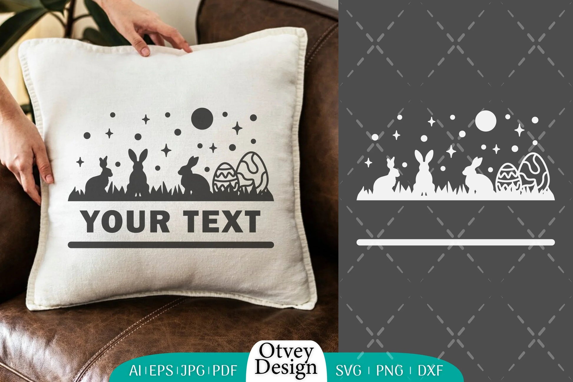 Easter Bunny Scene in Garden SVG Bundle 4 - CraftNest - Digital Crafting and Art