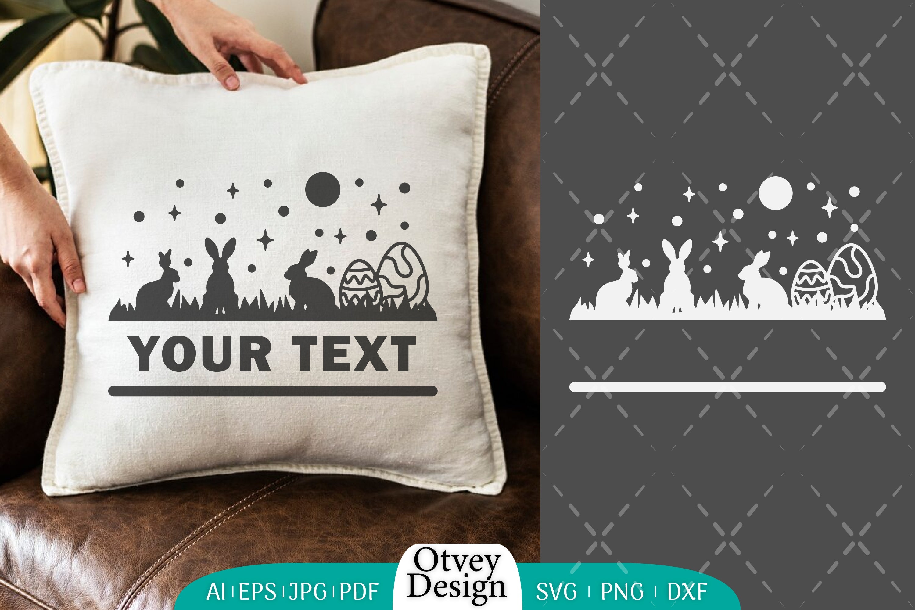 Easter Bunny Scene in Garden SVG Bundle 4 - CraftNest - Digital Crafting and Art