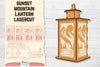 Sunset Mountain Lamp Lasercut SVG Bundle