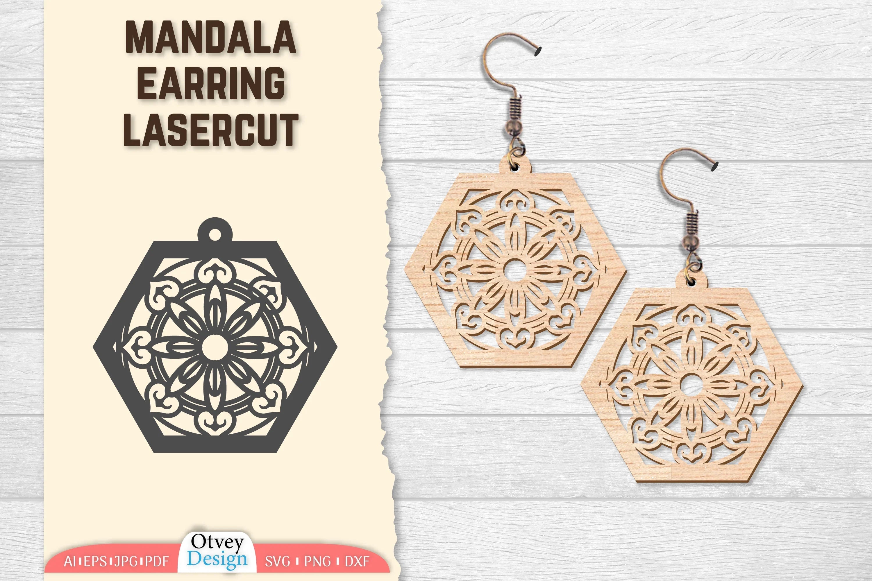 Earring Mandala Lasercut SVG Bundle 44 - CraftNest - Digital Crafting and Art
