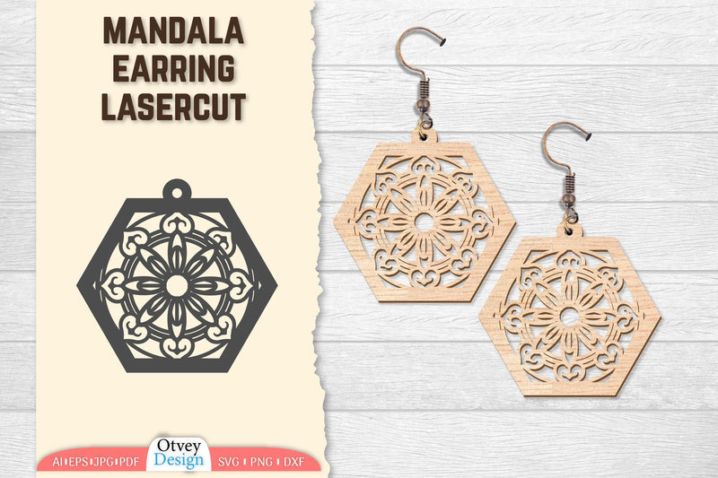 Earring Mandala Lasercut SVG Bundle 44 - CraftNest - Digital Crafting and Art