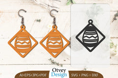 Happy Easter Egg Earring Lasercut SVG Bundle 20 - CraftNest - Digital Crafting and Art