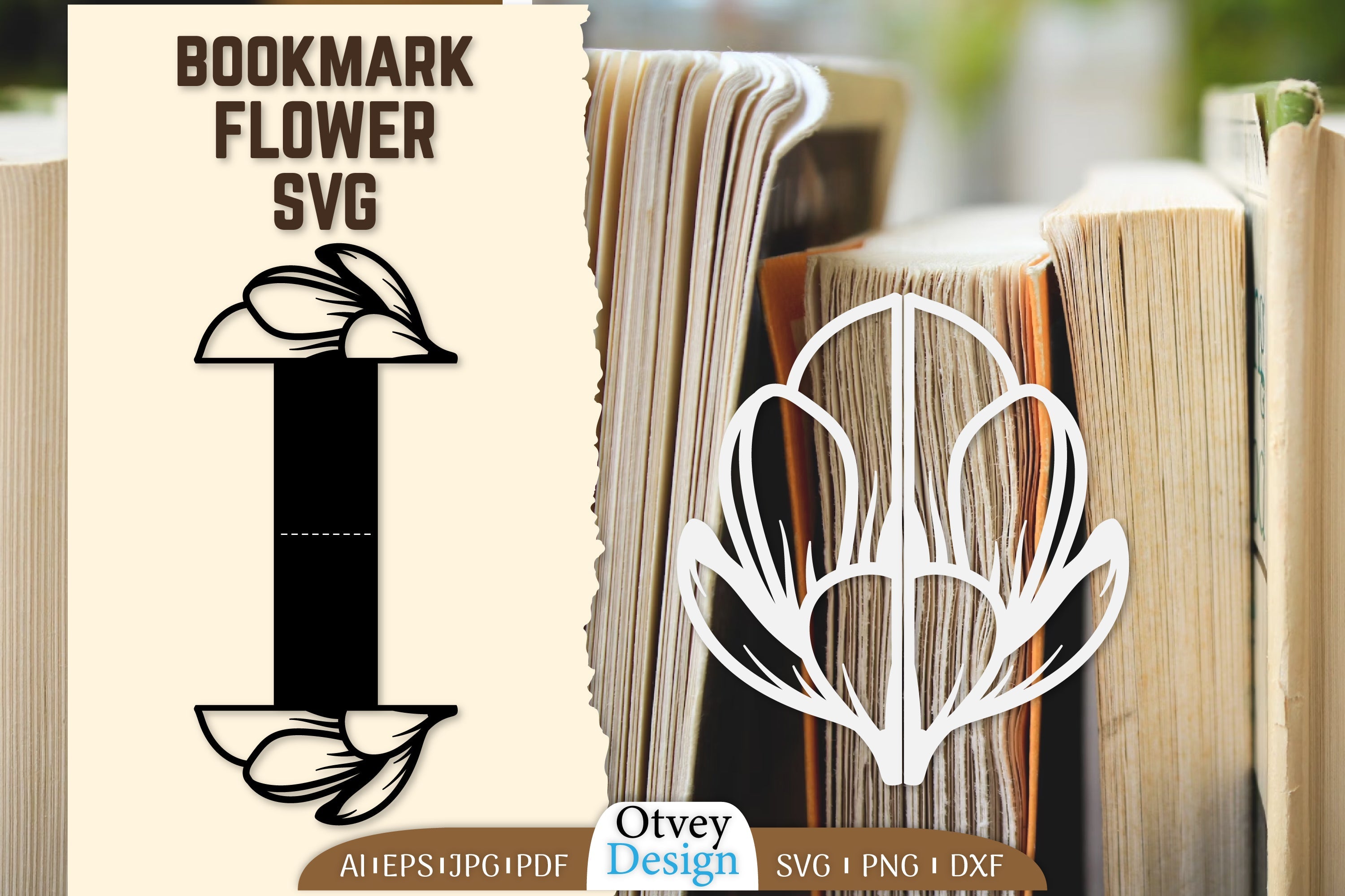 Cutout Flower Bookmark SVG Bundle 5 - CraftNest - Digital Crafting and Art