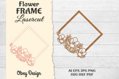 Frame Flower Lasercut SVG Bundle 5 - CraftNest - Digital Crafting and Art