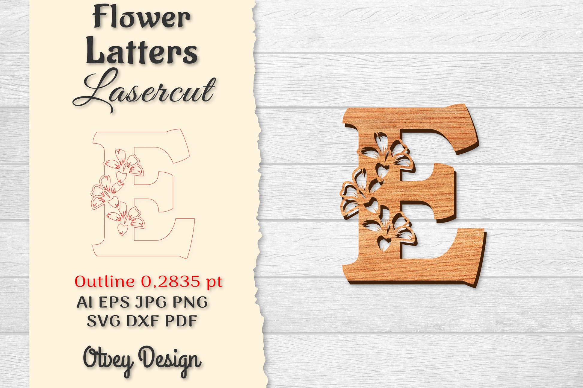 Flower Letters Laser Cut SVG Bundle 143 - CraftNest - Digital Crafting and Art