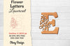 Flower Letters Laser Cut File SVG Bundle