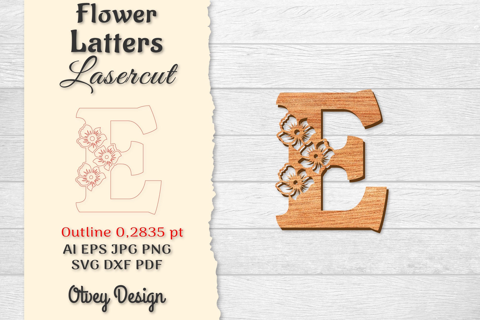Flower Letters Laser Cut SVG Bundle 127 - CraftNest - Digital Crafting and Art