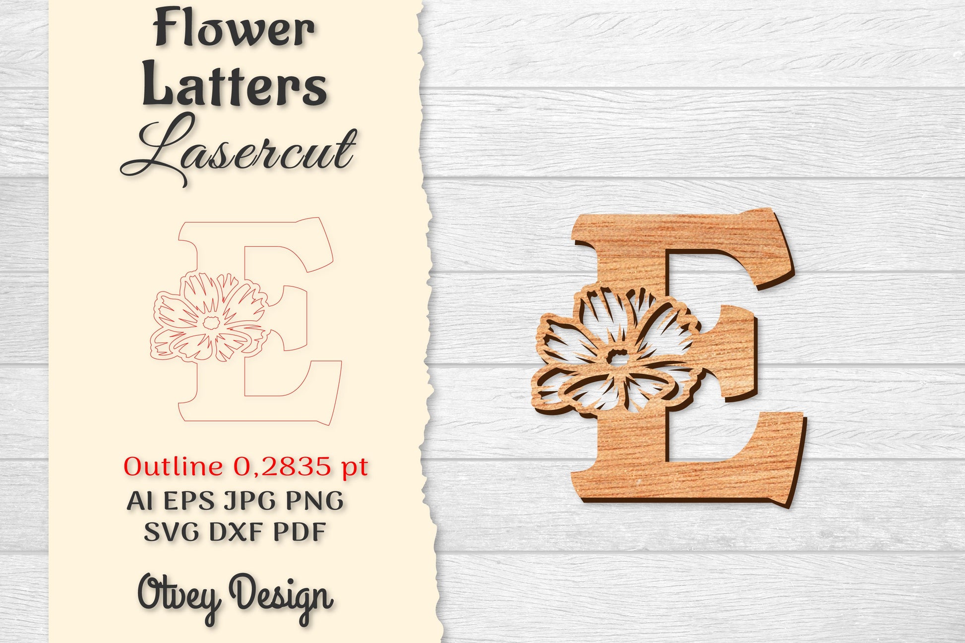 Flower Letters Laser Cut SVG Bundle 64 - CraftNest - Digital Crafting and Art