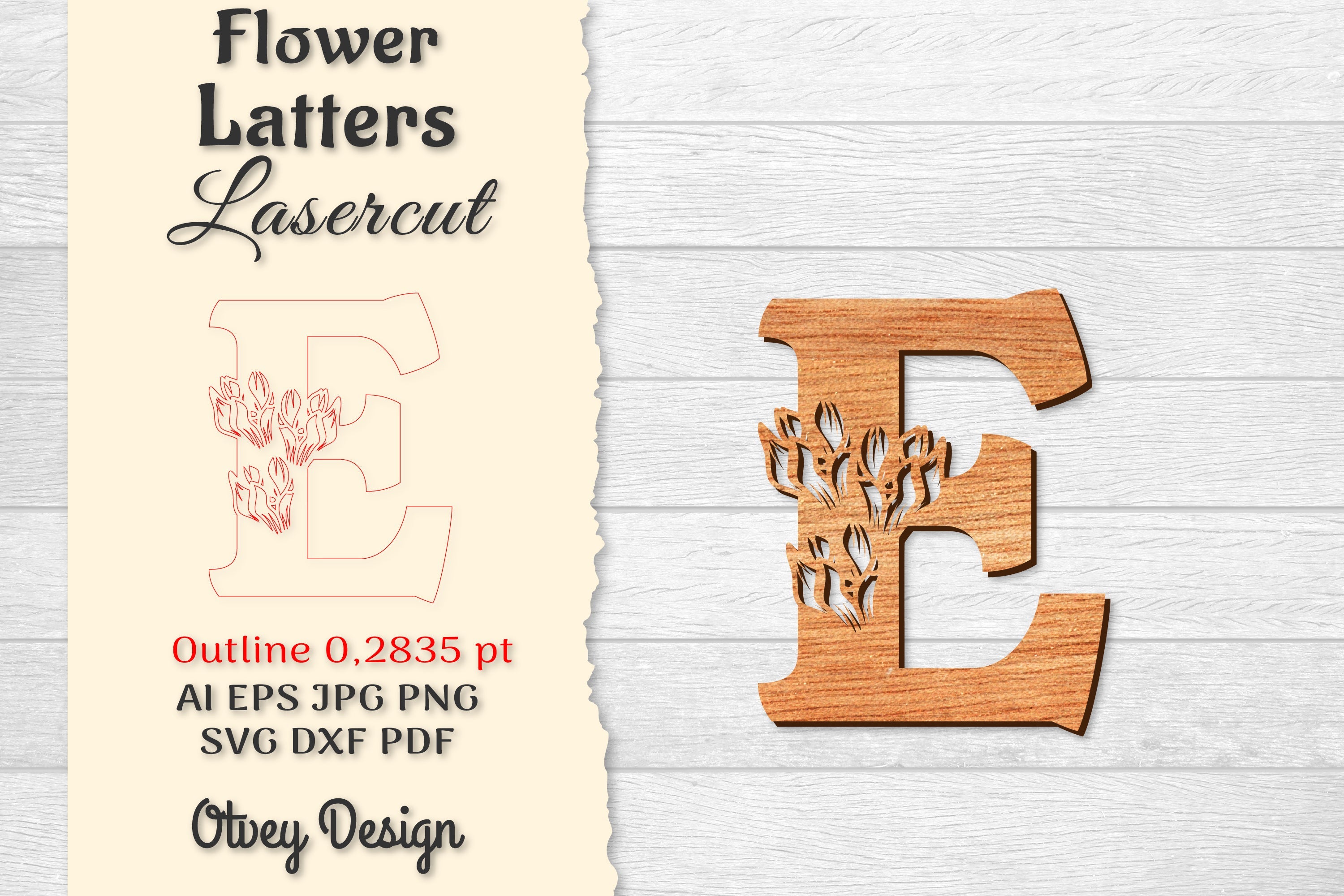 Flower Letters Laser Cut SVG Bundle 109 - CraftNest - Digital Crafting and Art
