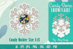 Snowflake Candy Dome SVG Bundle 12 - CraftNest - Digital Crafting and Art