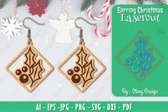 Christmas Earrings SVG Bundle 13 - CraftNest - Digital Crafting and Art