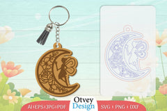 Fairy in the Moon Keychain SVG Bundle 2 - CraftNest - Digital Crafting and Art