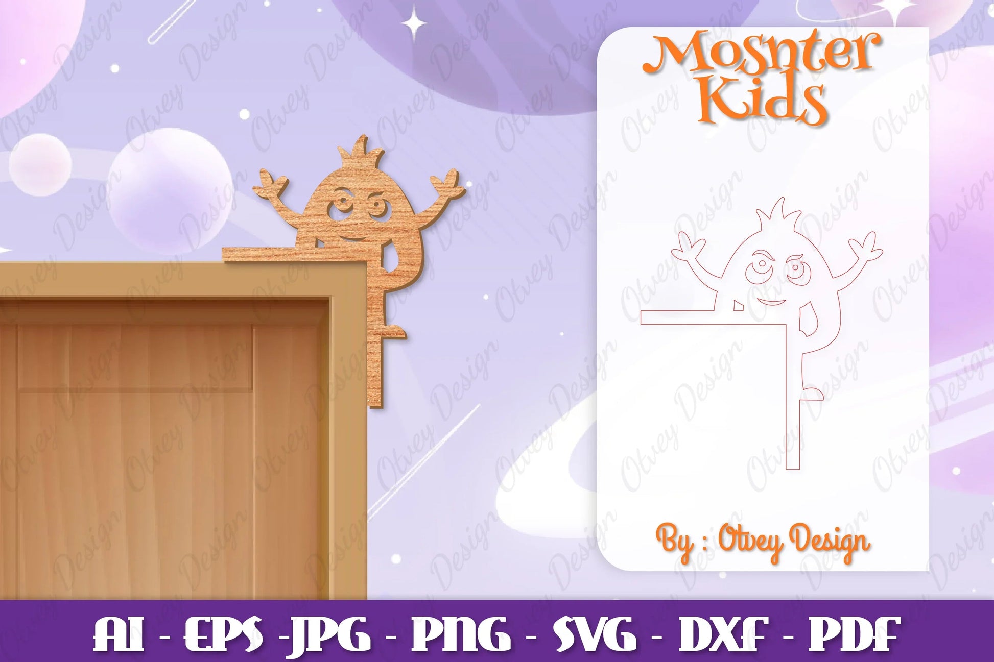 Monster Kids Corner Door Lasercut SVG Bundle 21 - CraftNest - Digital Crafting and Art