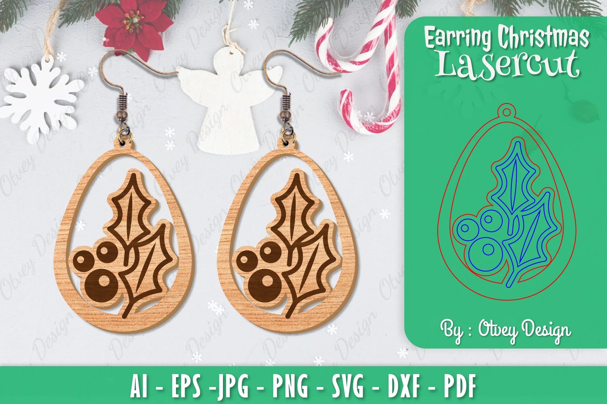 Christmas Earrings SVG Bundle 103 - CraftNest - Digital Crafting and Art
