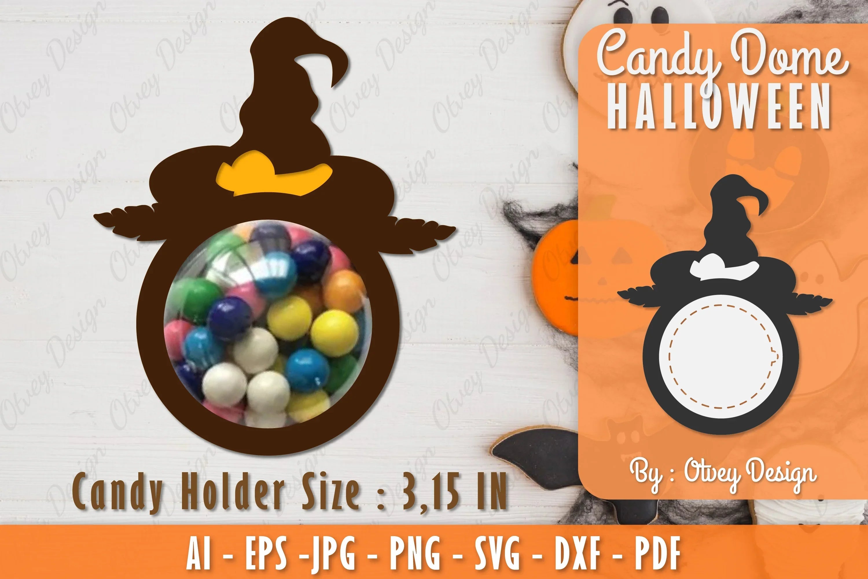 Halloween Candy Dome SVG Bundle 21 - CraftNest - Digital Crafting and Art