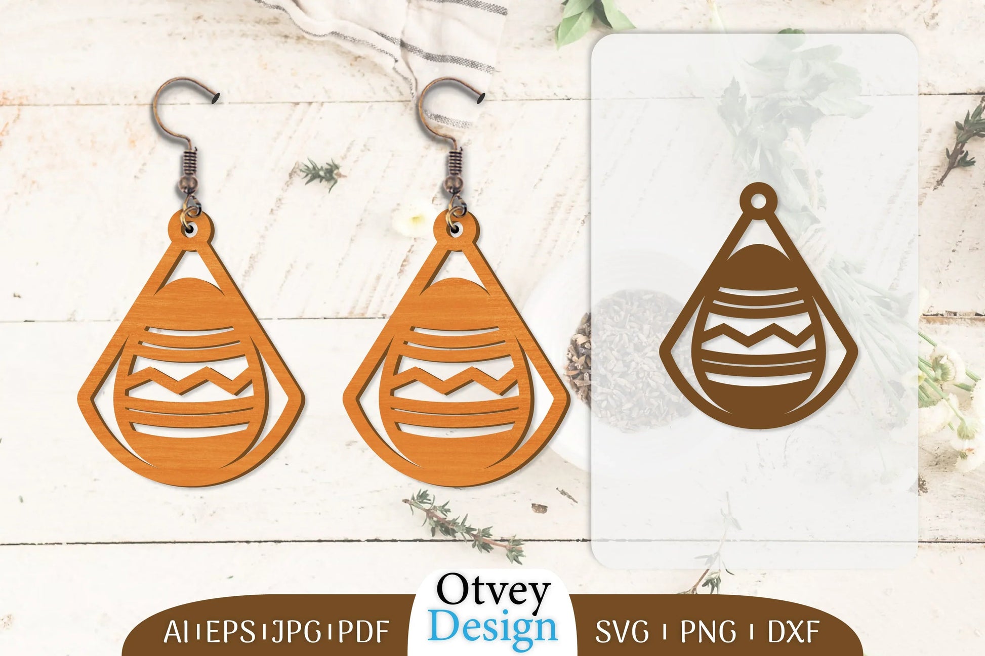 Happy Easter Egg Earring Lasercut SVG Bundle 44 - CraftNest - Digital Crafting and Art