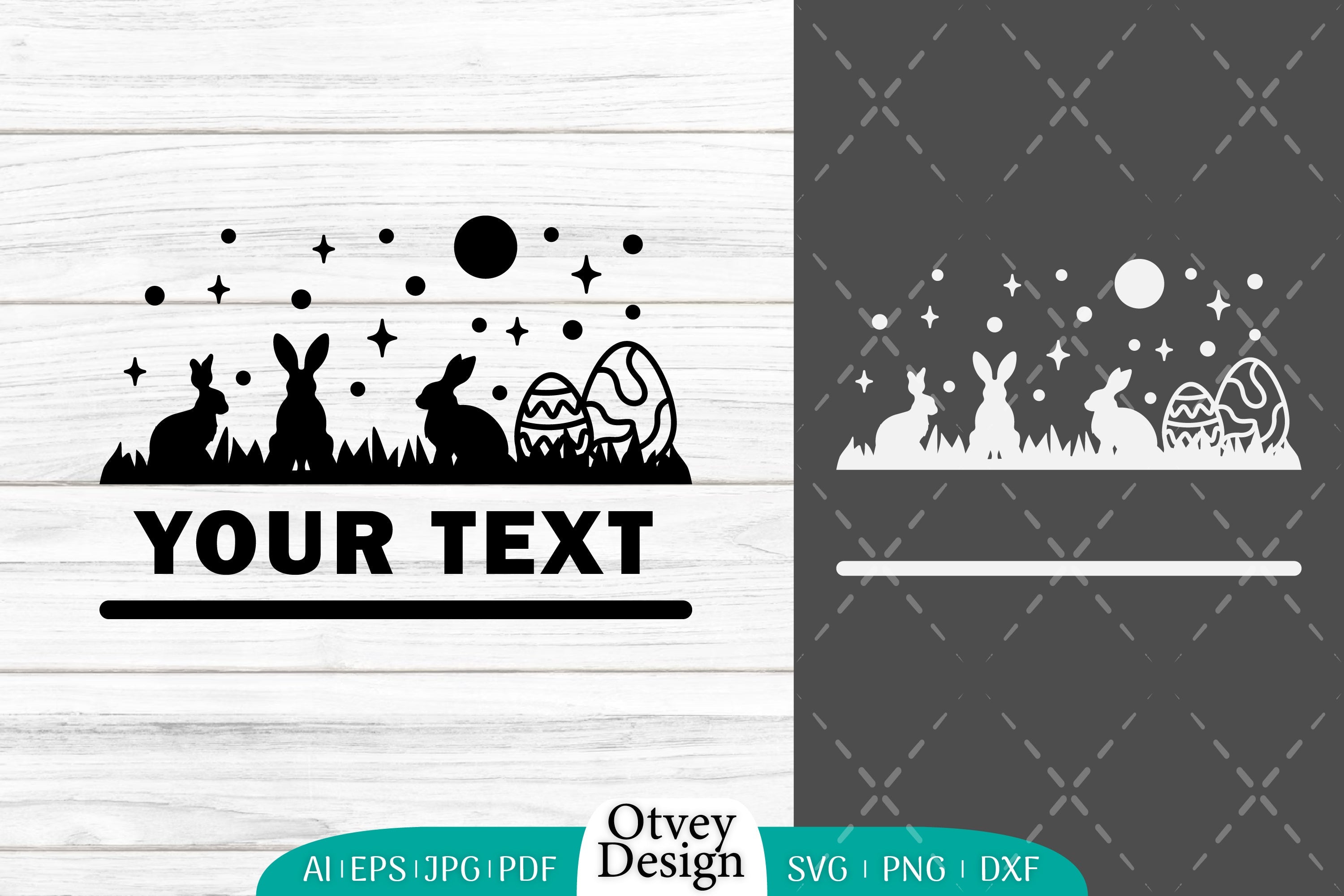Easter Bunny Scene in Garden SVG Bundle 4 - CraftNest - Digital Crafting and Art