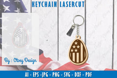 4th of July Keychain SVG Bundle 17 - CraftNest - Digital Crafting and Art