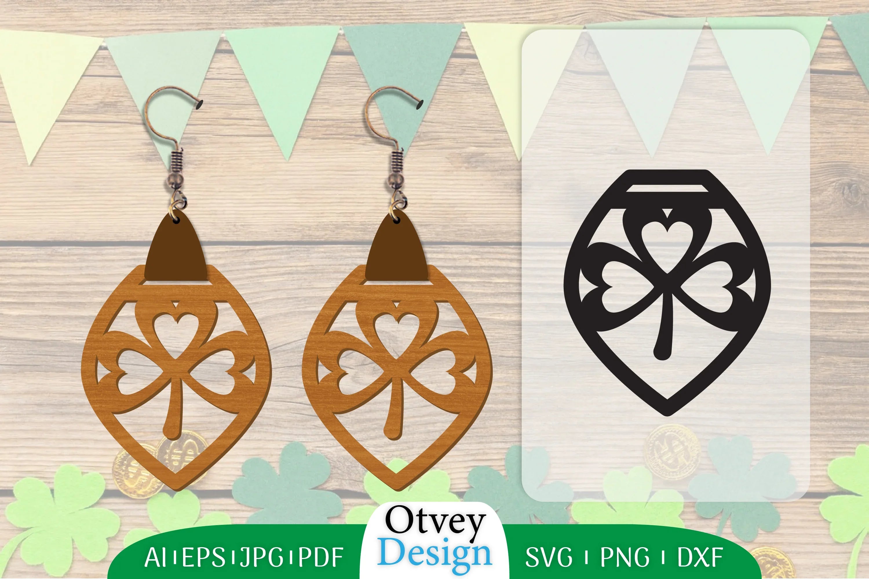 St Patrick's Day Earring Lasercut SVG Bundle 66 - CraftNest - Digital Crafting and Art