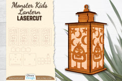 Monster Kids Lantern Lasercut SVG Bundle - CraftNest - Digital Crafting and Art