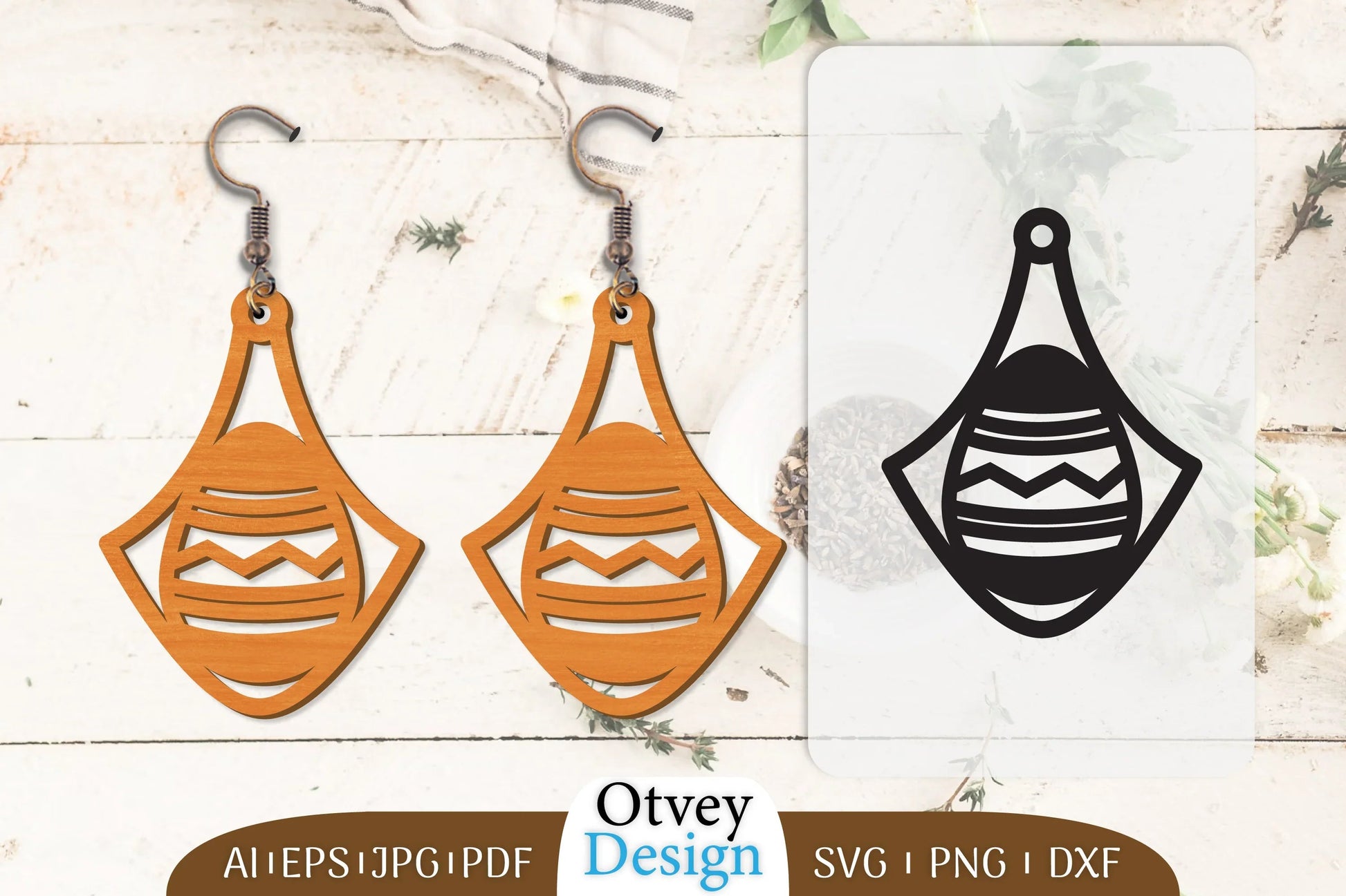 Happy Easter Egg Earring Lasercut SVG Bundle 33 - CraftNest - Digital Crafting and Art