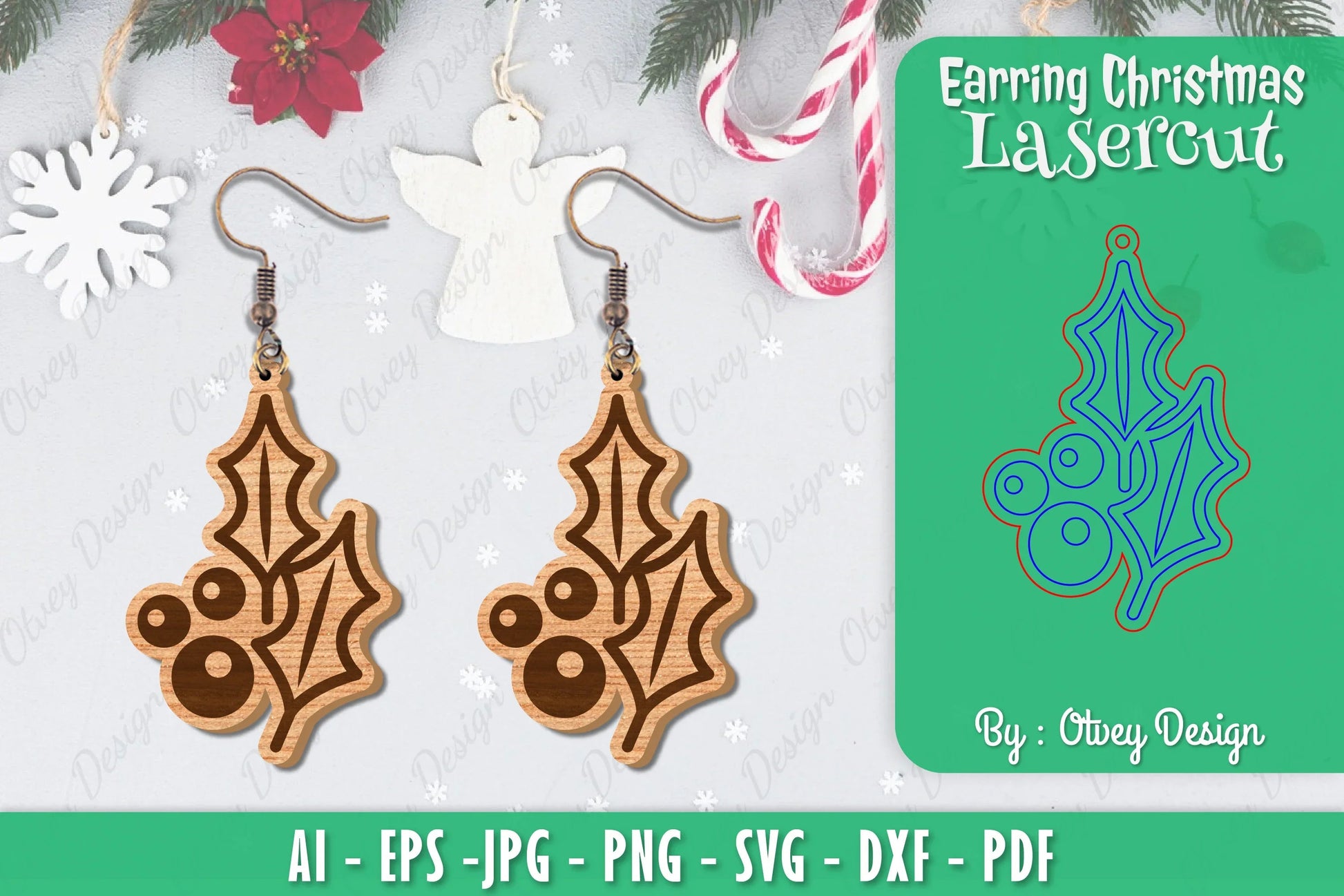 Christmas Earrings SVG Bundle - CraftNest - Digital Crafting and Art