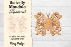 Butterfly Mandala Lasercut SVG Bundle 5 - CraftNest - Digital Crafting and Art