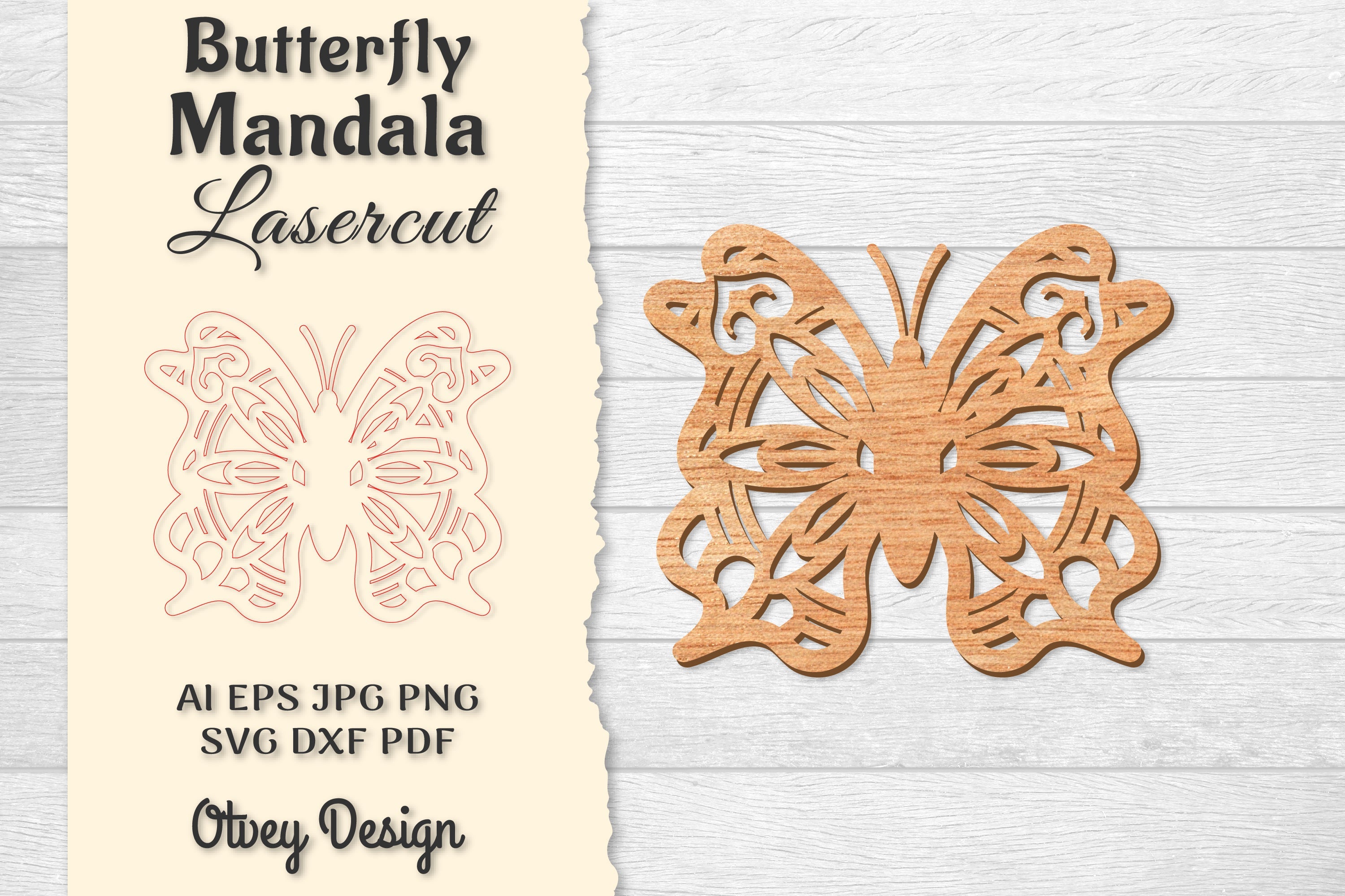 Butterfly Mandala Lasercut SVG Bundle 5 - CraftNest - Digital Crafting and Art