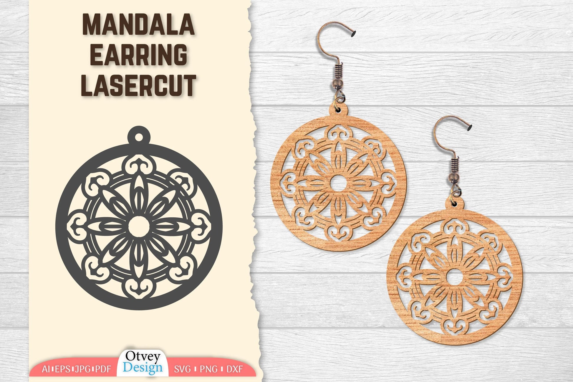 Earring Mandala Lasercut SVG Bundle 20 - CraftNest - Digital Crafting and Art