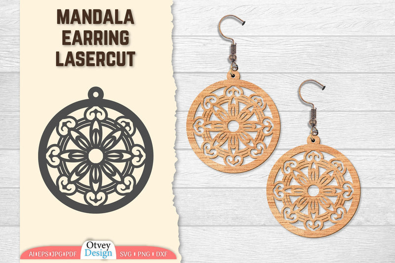 Earring Mandala Lasercut SVG Bundle 20 - CraftNest - Digital Crafting and Art
