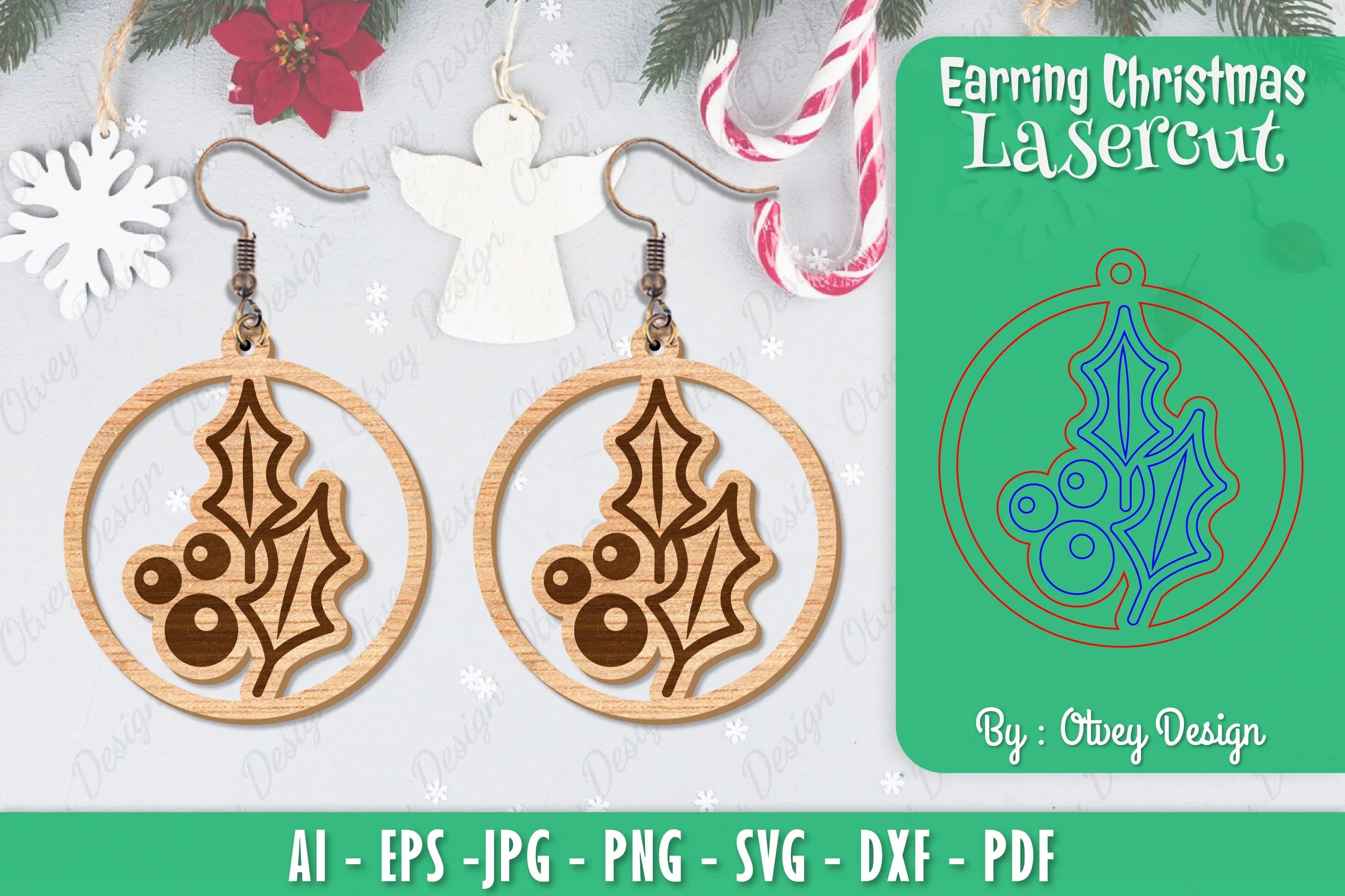 Christmas Earrings SVG Bundle - CraftNest - Digital Crafting and Art
