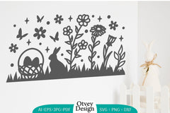 Easter Bunny Garden Scene SVG Bundle 6 - CraftNest - Digital Crafting and Art