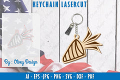 Patriotic Keychain SVG Bundle 15 - CraftNest - Digital Crafting and Art