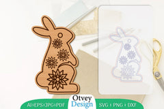 Rabbit Flower Lasercut SVG Bundle 6 - CraftNest - Digital Crafting and Art