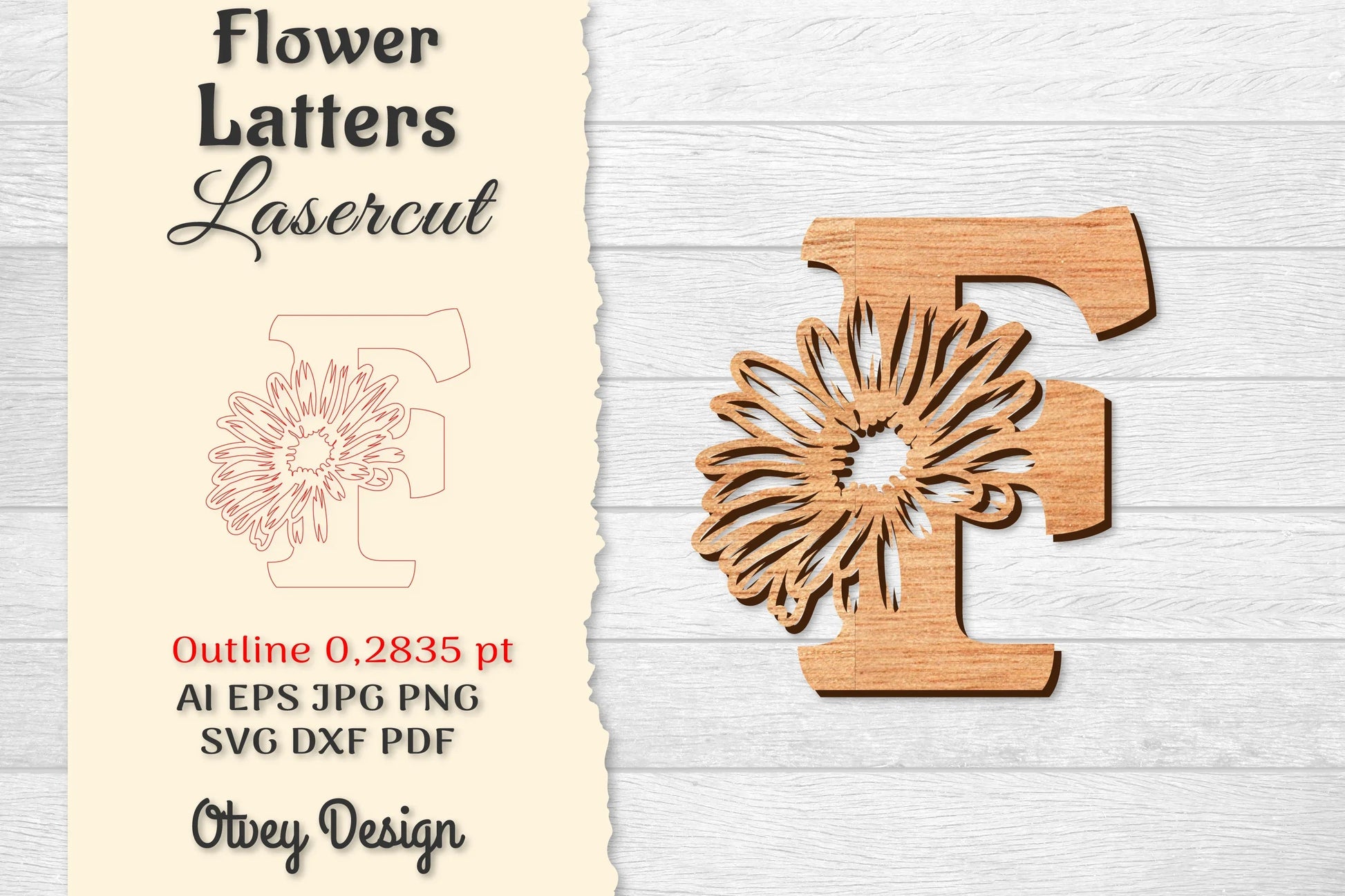 Flower Letters Laser Cut SVG Bundle 5 - CraftNest - Digital Crafting and Art