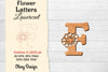 Flower Letters Laser Cut File SVG Bundle