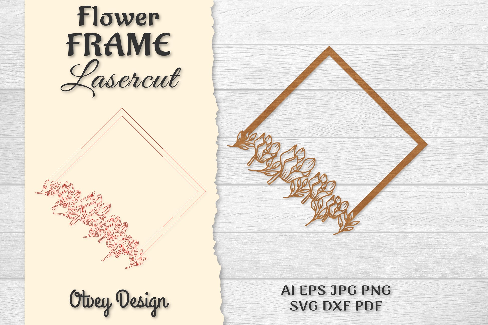 Frame Flower Lasercut SVG Bundle 6 - CraftNest - Digital Crafting and Art