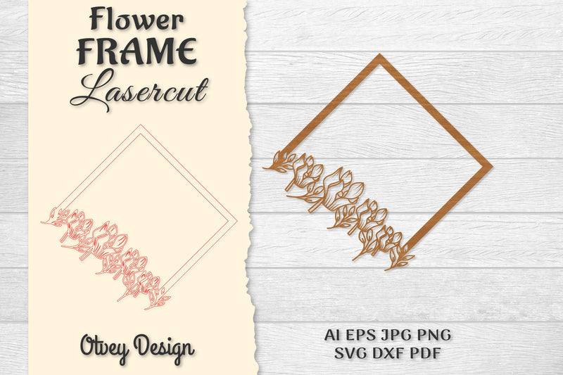 Frame Flower Lasercut SVG Bundle 6 - CraftNest - Digital Crafting and Art