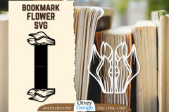 Cutout Flower Bookmark SVG Bundle 6 - CraftNest - Digital Crafting and Art