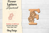 Flower Letters Laser Cut File SVG Bundle