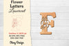 Flower Letters Laser Cut File SVG Bundle