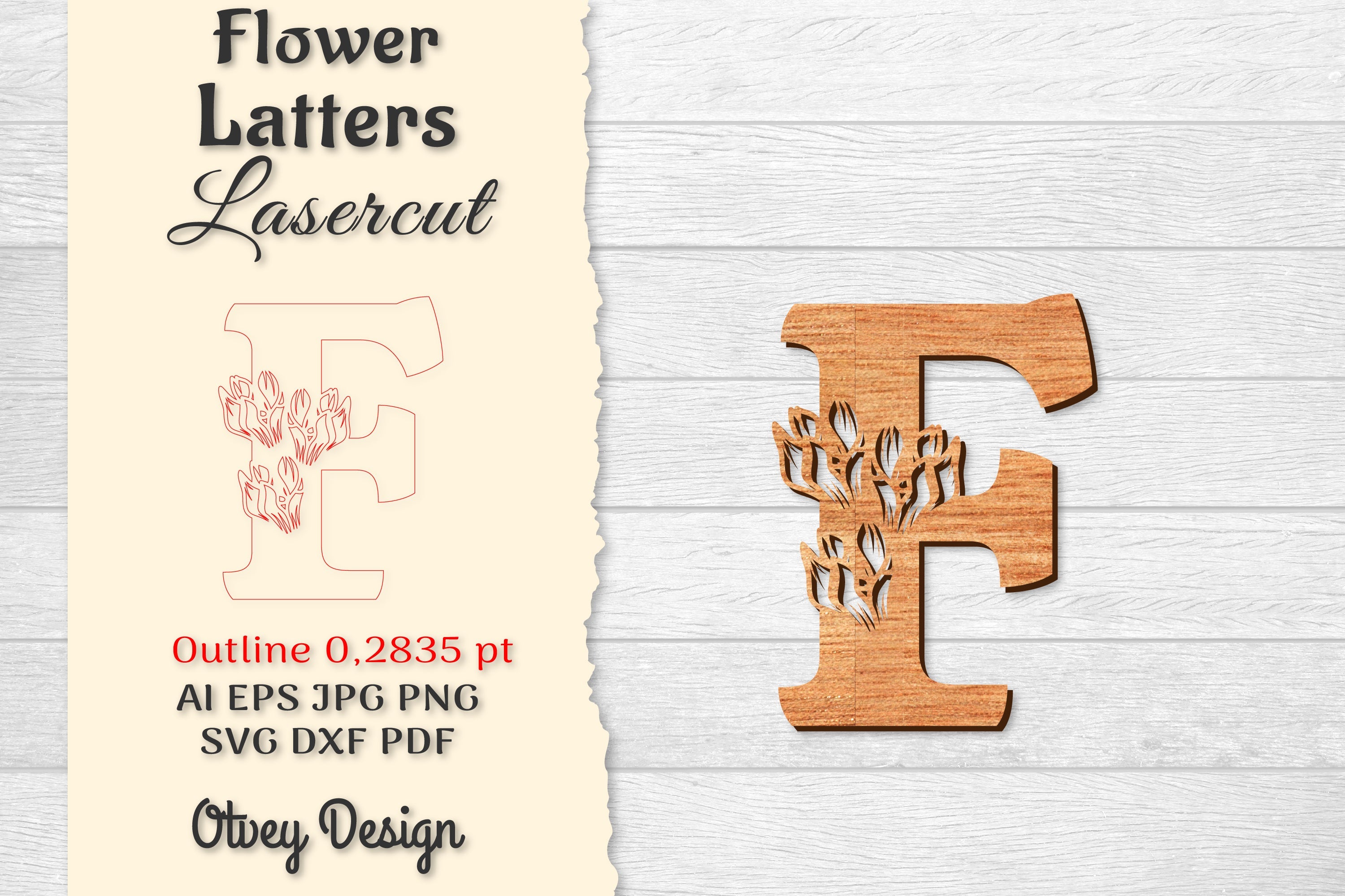 Flower Letters Laser Cut File SVG Bundle 102 - CraftNest - Digital Crafting and Art